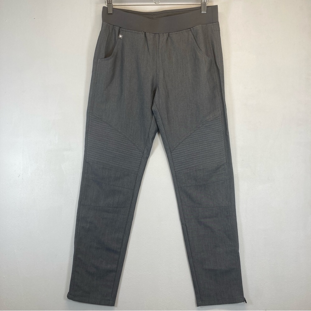 Figs Kanye Moto Scrub Pants Women’s S Graphite Gray  Elastic Waist Pockets